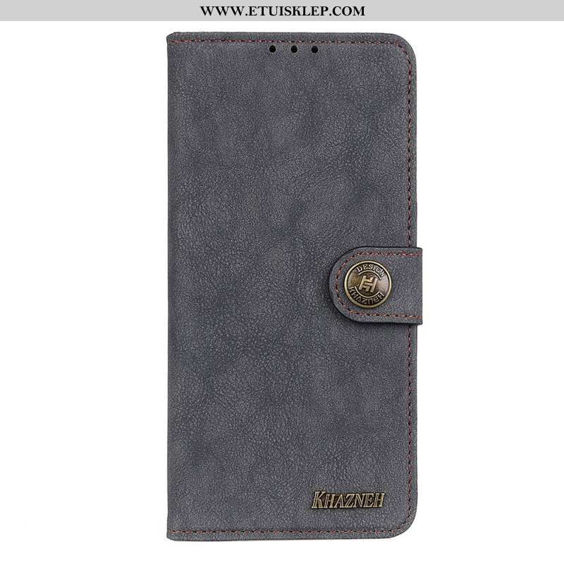 Etui Folio do Xiaomi Redmi Note 11 Pro / 11 Pro 5G Khazneh Dwoina Ze Sztucznej Skóry W Stylu Retro